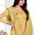 Mustard  Digital Printed, Thread,Jari Embroidery Work Cotton Satin unstitched Long Length Kameez Pant silk salwar suit