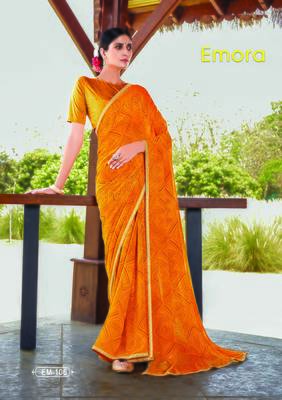 Exclusive Pure Georgette With Embroidery Work Saree 1