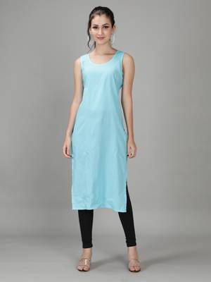 HAND EMBROIDERED LUCKNOWI CHIKANKARI BLUE GEORGETTE KURTA WITH SLIP 5