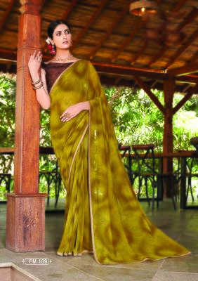 Exclusive Pure Georgette With Embroidery Work Saree 1
