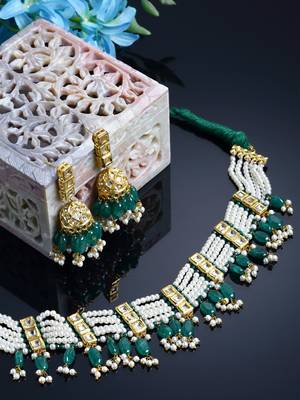 Green pearl necklace-sets 2