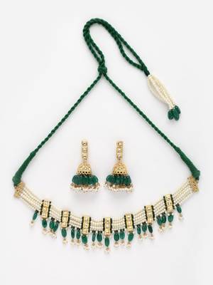 Green pearl necklace-sets 3