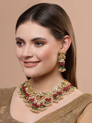 Red pearl necklace-sets 1