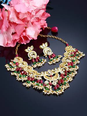 Red pearl necklace-sets 2