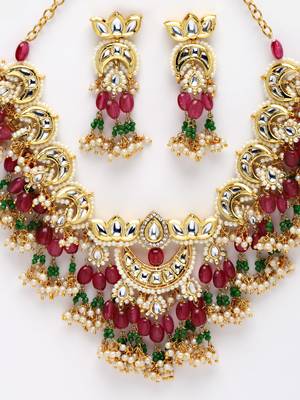 Red pearl necklace-sets 4