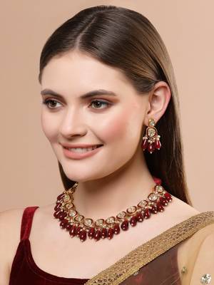 Red pearl necklace-sets 1