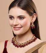 Red pearl necklace-sets