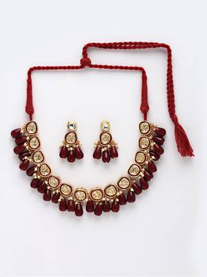 Red pearl necklace-sets 3