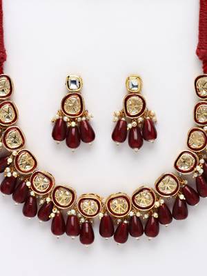 Red pearl necklace-sets 4