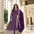 PURPLE GREEN PARTY WEAR sequin WORK LONG ANARKALI GEORGETTE SALWAR SUIT