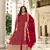 RED GREEN DESIGNER FANCY PARTY WEAR sequin WORK LONG ANARKALI GEORGETTE SALWAR SUIT 