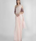 PINK EMBROIDERED SAREE SET