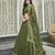 Olive Green Golden Sequinsed Georgette Wedding Lehenga Choli
