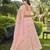 Baby Pink Golden Embroidered Georgette Wedding Lehenga Choli