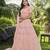 Baby Pink Golden Embroidered Georgette Wedding Lehenga Choli