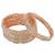 Set Of 2 Rose Gold-Plated & Sea-Green Baby Pink AD-Studded Bangles