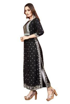Heavy Rayon Nayra Cut Foil Work Kurti 6
