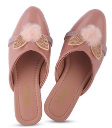 Peach Plain Ballerinas Flats