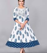 Heavy Rayon Anarkali  Foil with Embroidery Work Kurti