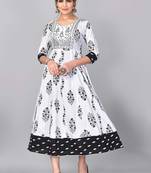 Heavy Rayon Anarkali  Foil with Embroidery Work Kurti