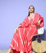 Pink printed rayon ethnic-kurtis