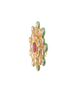 Pink Agate Designer Adjustable Finger Rings 2