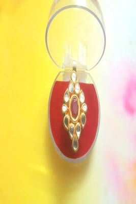 Maroon Kundan Designer Adjustable Rings 1