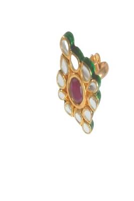 Maroon Kundan Designer Adjustable Rings 2