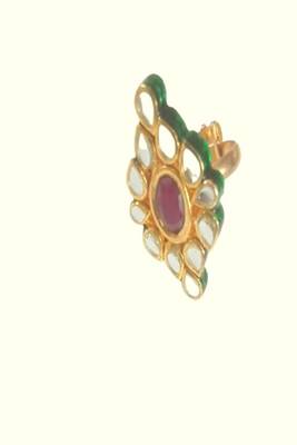 Maroon Kundan Designer Adjustable Rings 3