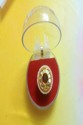  Kundan Maroon Adjustable Designer Finger Rings 1