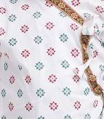 BownBee Boys Full Sleeve Cotton Kanhaiya Kurta with Dhoti Set White