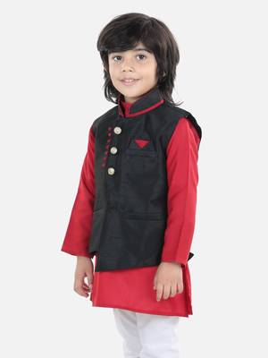 BownBee Boys Party Waistcoat Jacket - Black 1