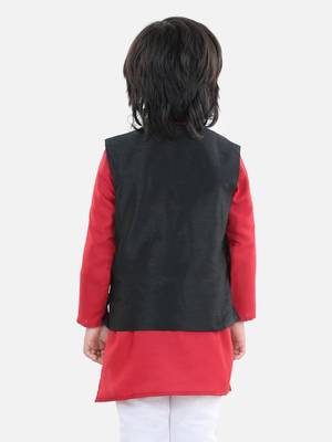 BownBee Boys Party Waistcoat Jacket - Black 2