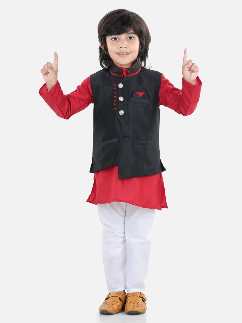 BownBee Boys Party Waistcoat Jacket - Black
