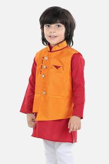 BownBee Boys Party Waistcoat Jacket - Yellow