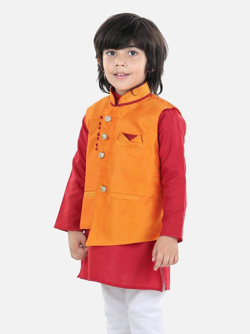 BownBee Boys Party Waistcoat Jacket - Yellow