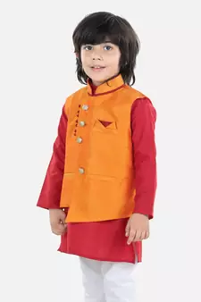BownBee Boys Party Waistcoat Jacket - Yellow