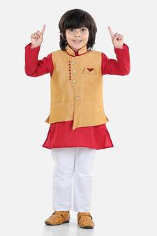 BownBee Boys Party Waistcoat Jacket - Beige