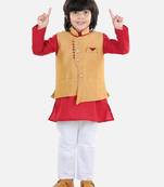 BownBee Boys Party Waistcoat Jacket - Beige