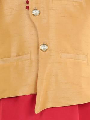 BownBee Boys Party Waistcoat Jacket - Beige 4