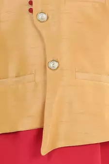 BownBee Boys Party Waistcoat Jacket - Beige