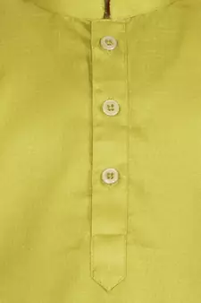 BownBee  Boys Cotton Full Sleeve Short Kurta - Green