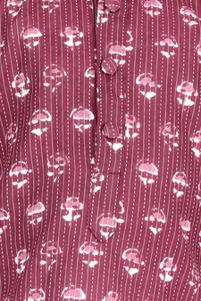 BownBee Block Print Cotton Kurta for Girls- Purple BownBee