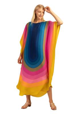 JSDC Prism Rainbow Style Multicolor Printed Casual Wear Ladies Kaftan Top 1