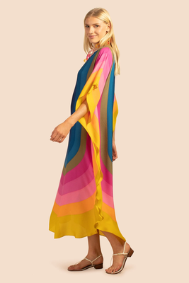 JSDC Prism Rainbow Style Multicolor Printed Casual Wear Ladies Kaftan Top 3