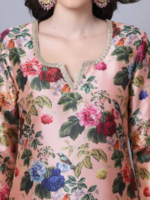 Peach Wine Floral Floorlength 4