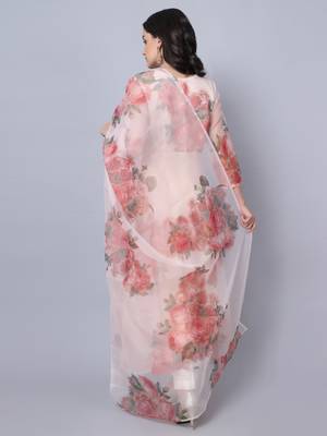 Sheer Floral Anarkali with Straight Pants and Dupatta 2