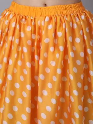 Yellow Polka Strapped Kurti with Gathered Palazzo 5