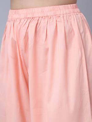 Peach Shine Gota Kurti with Gota Palazzo and Dupatta 5