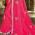 Dark Pink Chiffon Saree With Embroidery And Diamond Work
